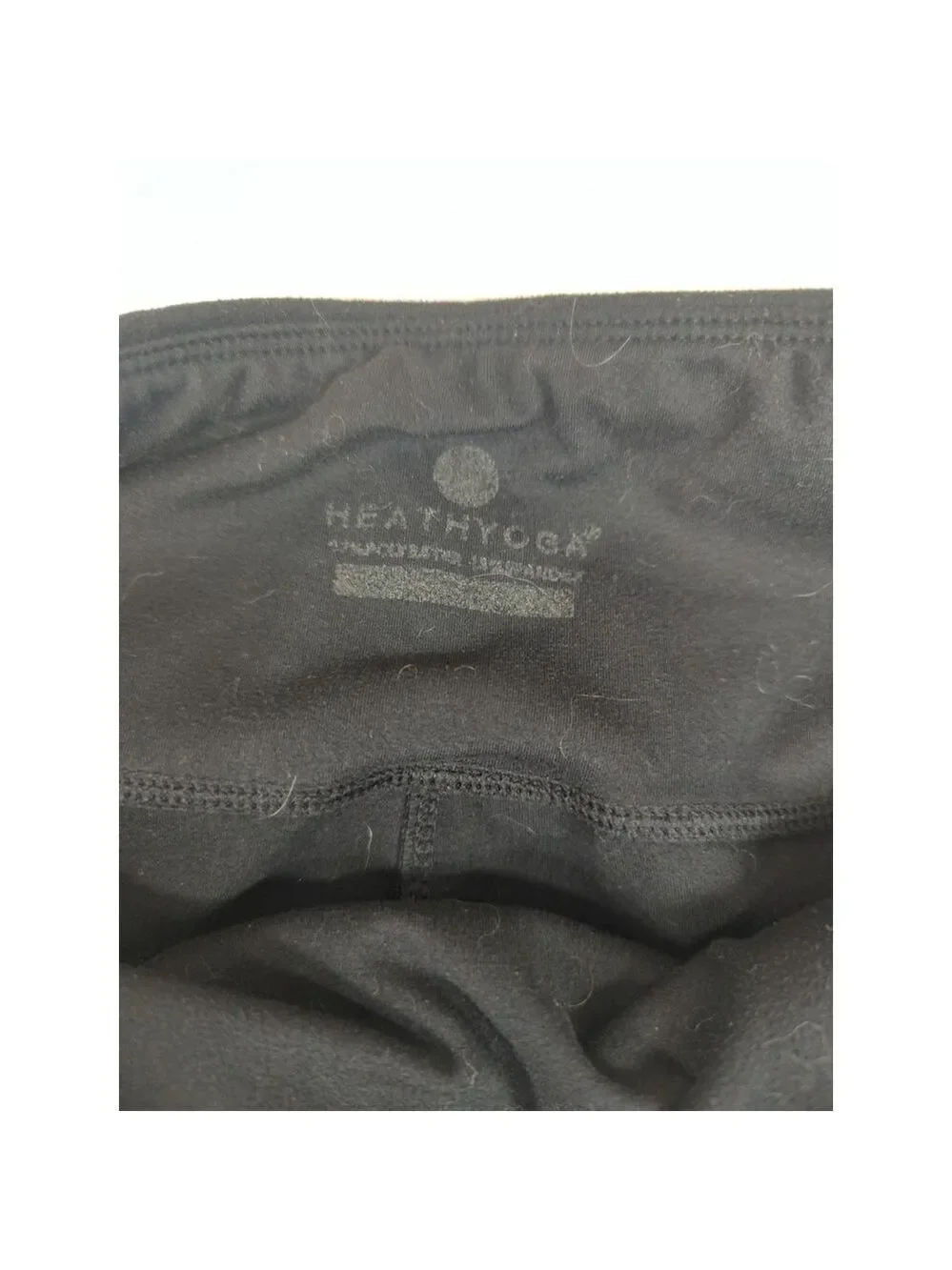 Women's Heathyoga Leggings, Size Large Black